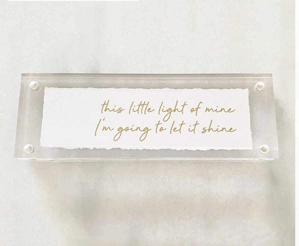 Acrylic Frame 2x6- This Little Light Of Mine