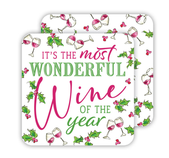 Coaster Set of 20- It’s The Most Wonderful Wine Of The Year