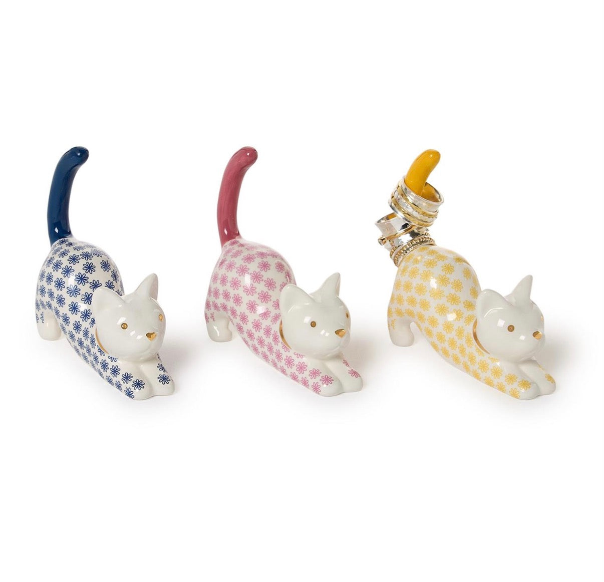 Ceramic Cat Ring Holder- Assorted Colors