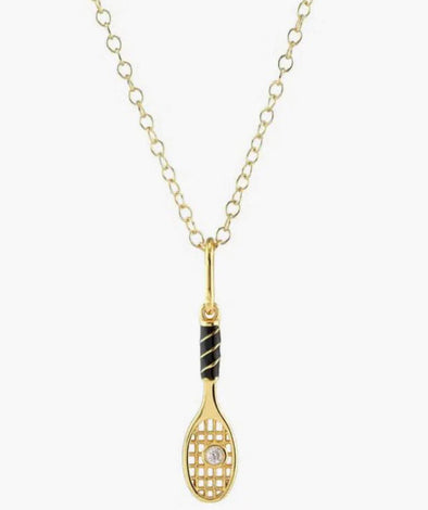 Tennis Racket Charm Necklace