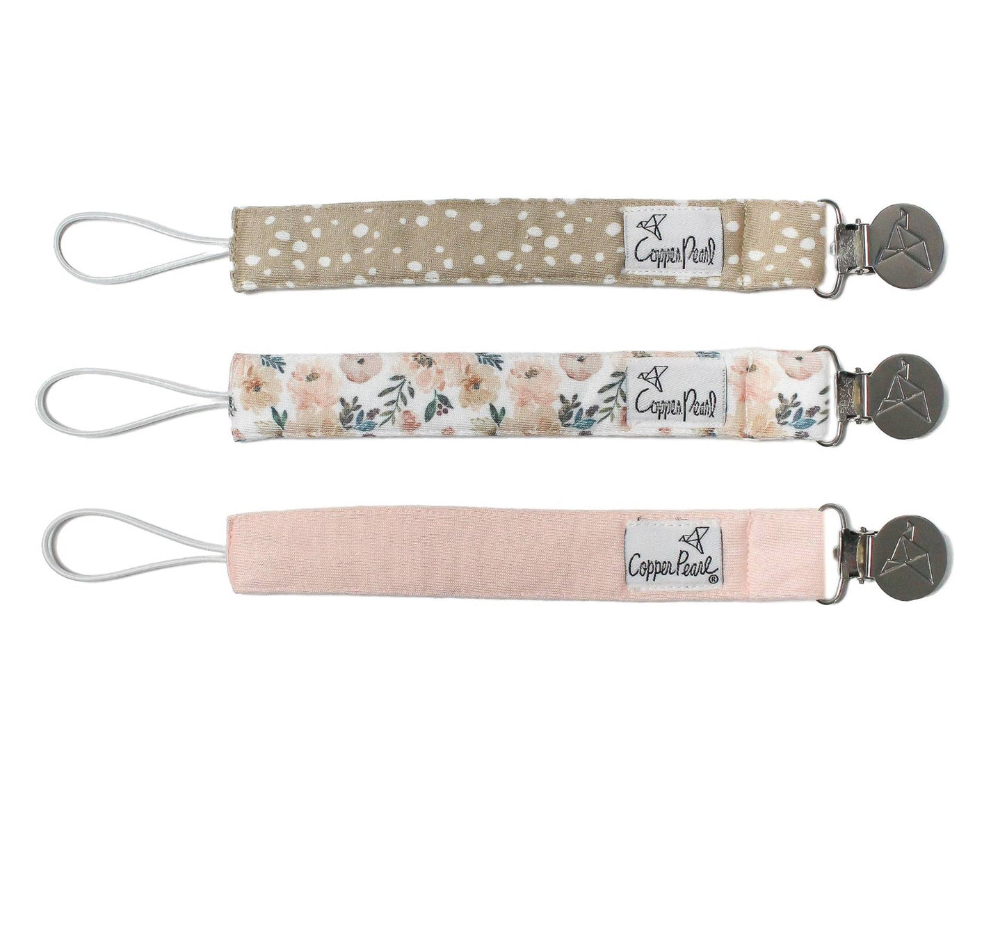 Knit Binky Clip 3 Pack- Autumn