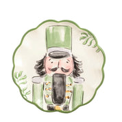 Green Nutcracker Dessert Plate
