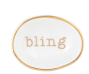 Porcelain Ring Dish- Bling