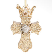 Rejoice Warm Wish Glitter Cross Ornament