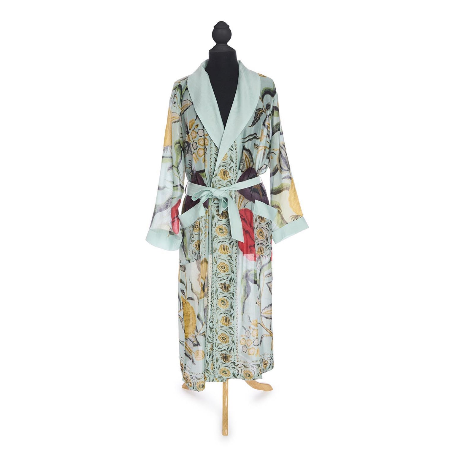 Lightweight Robe Gown- Joy Aqua Print