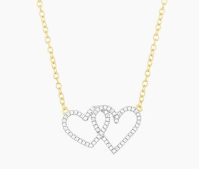 Two Hearts Pendant Necklace