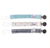 Knit Binky Clip 3 Pack- Chip
