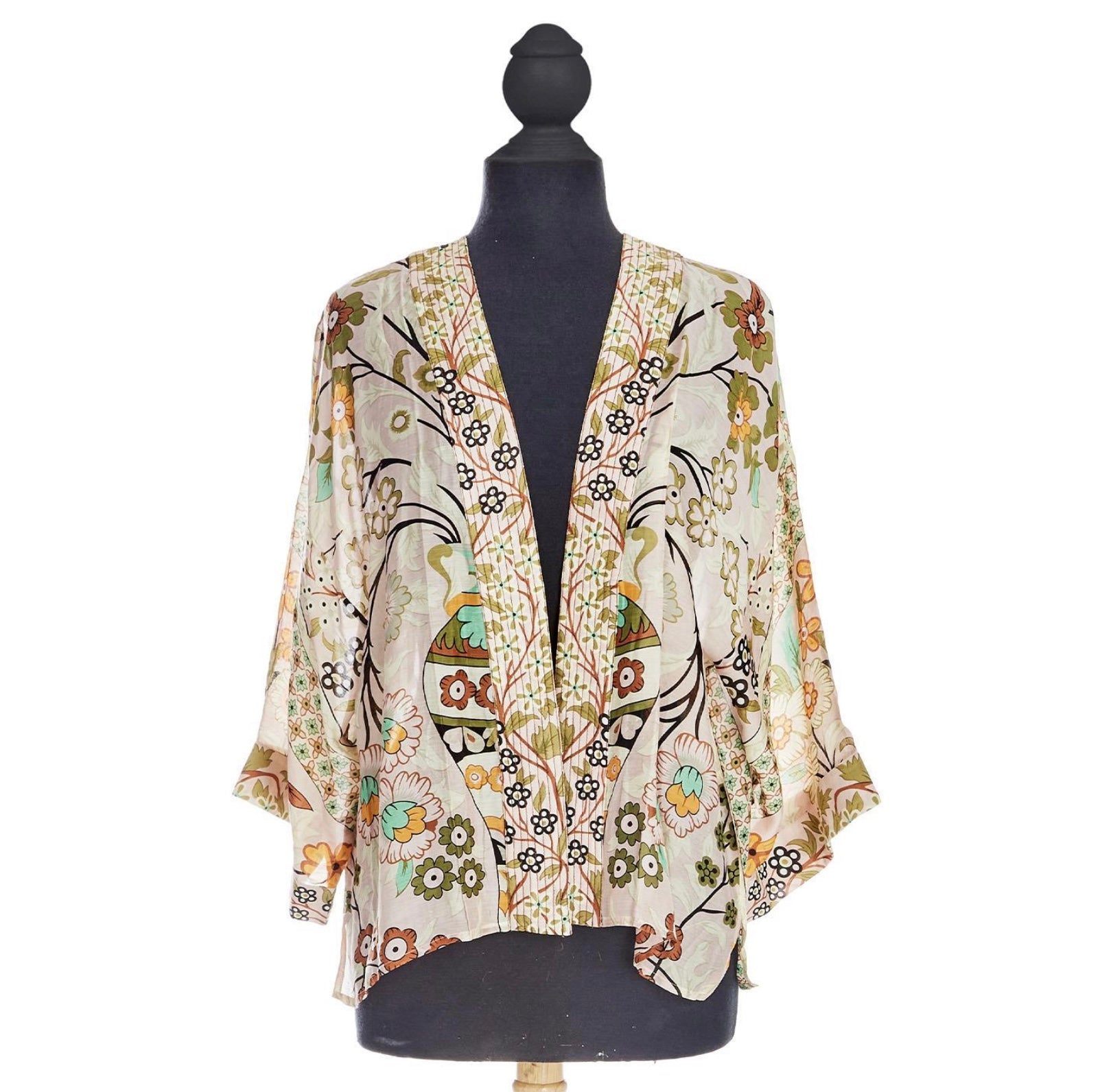 Lightweight Short Kimono - Floral Arch