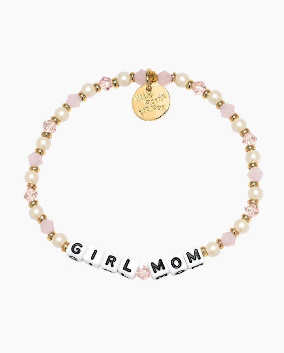 GIRL MOM Bracelet - Pink & Pearls