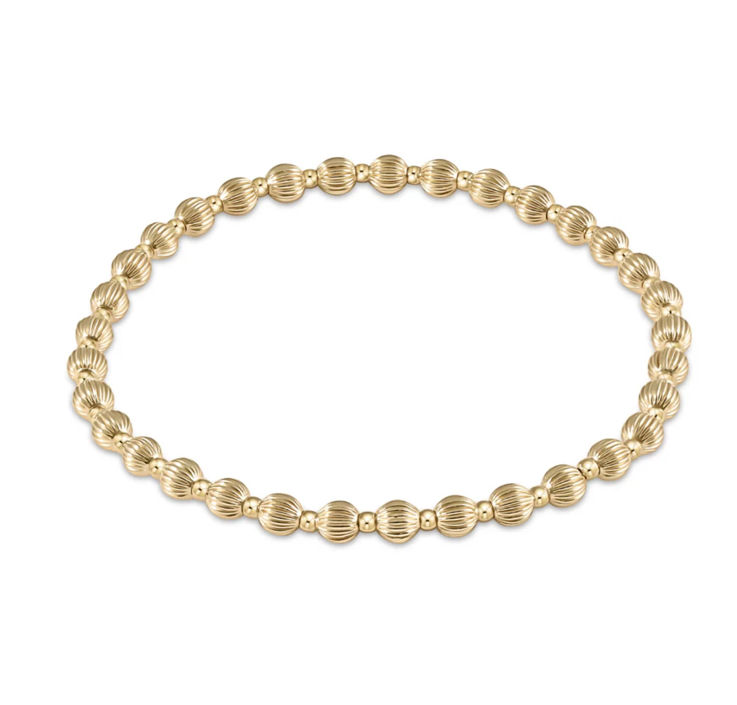 XL ENewton Extends Dignity Grateful Pattern 4mm Bead Bracelet