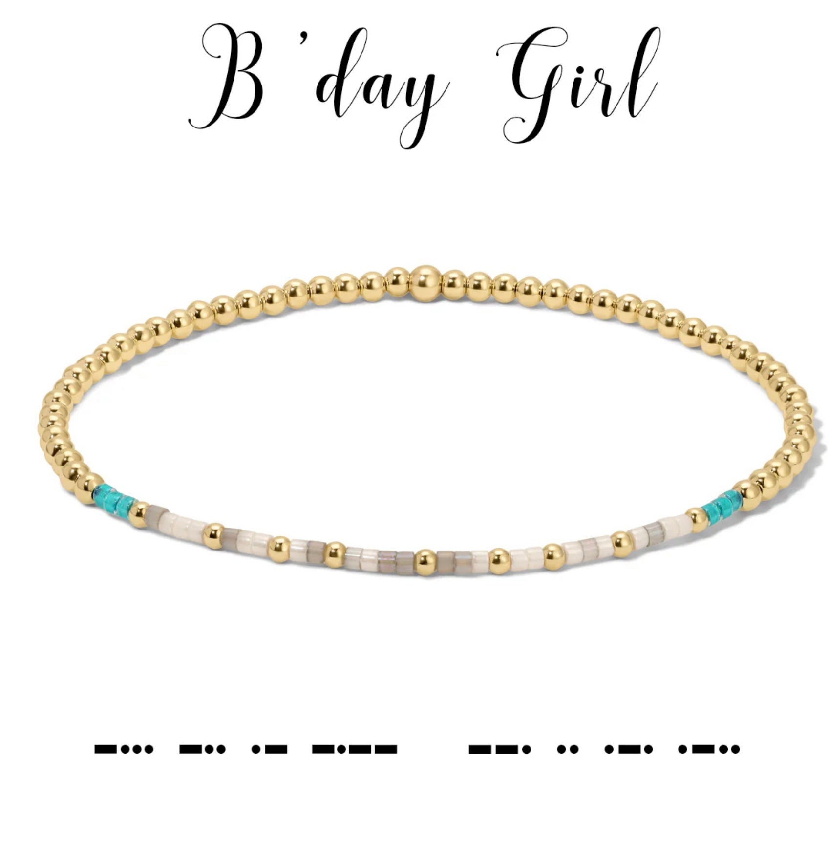 Dot & Dash Bracelet - Birthday Girl