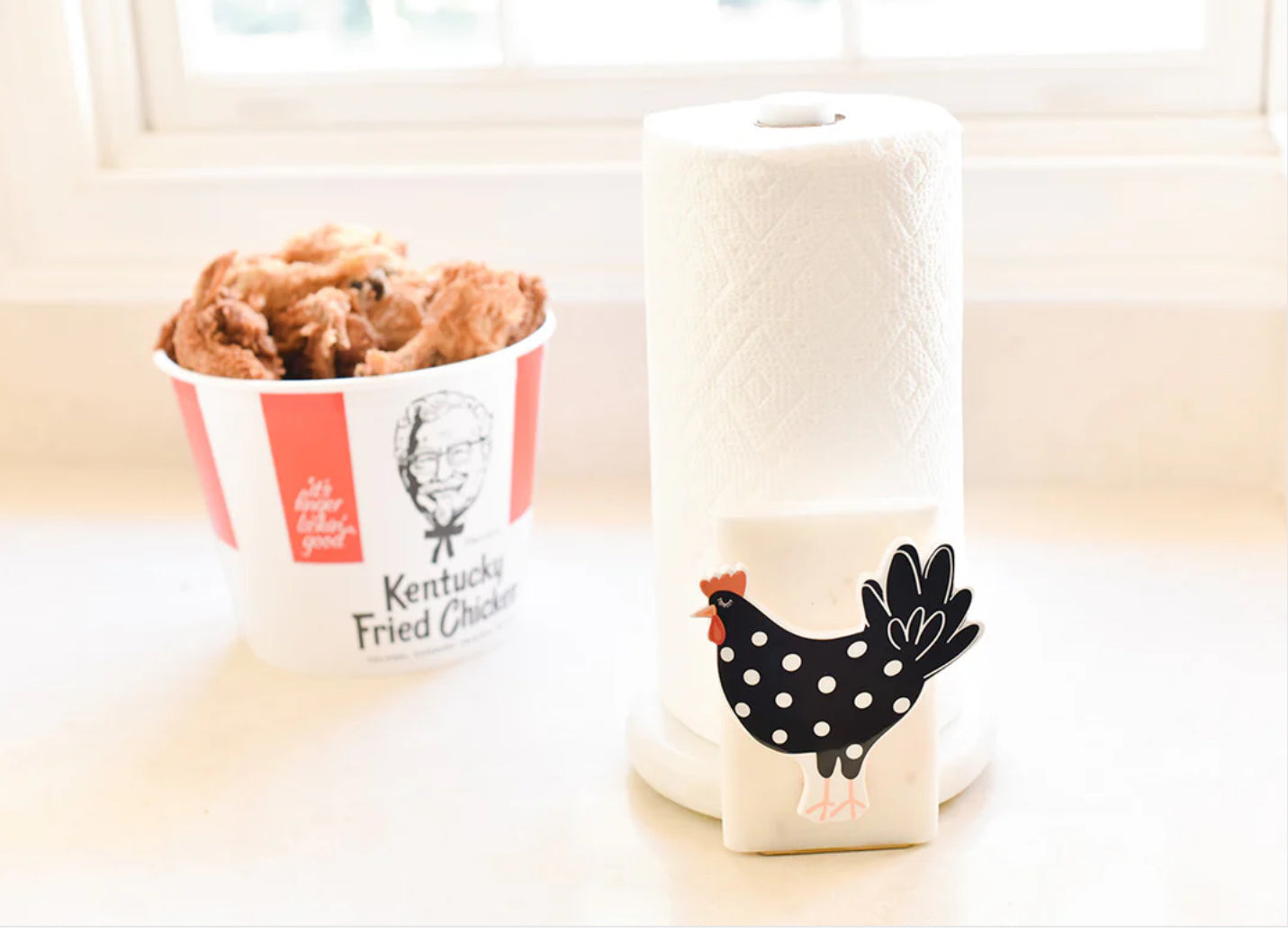 Happy Everything Mini Marble Paper Towel Holder