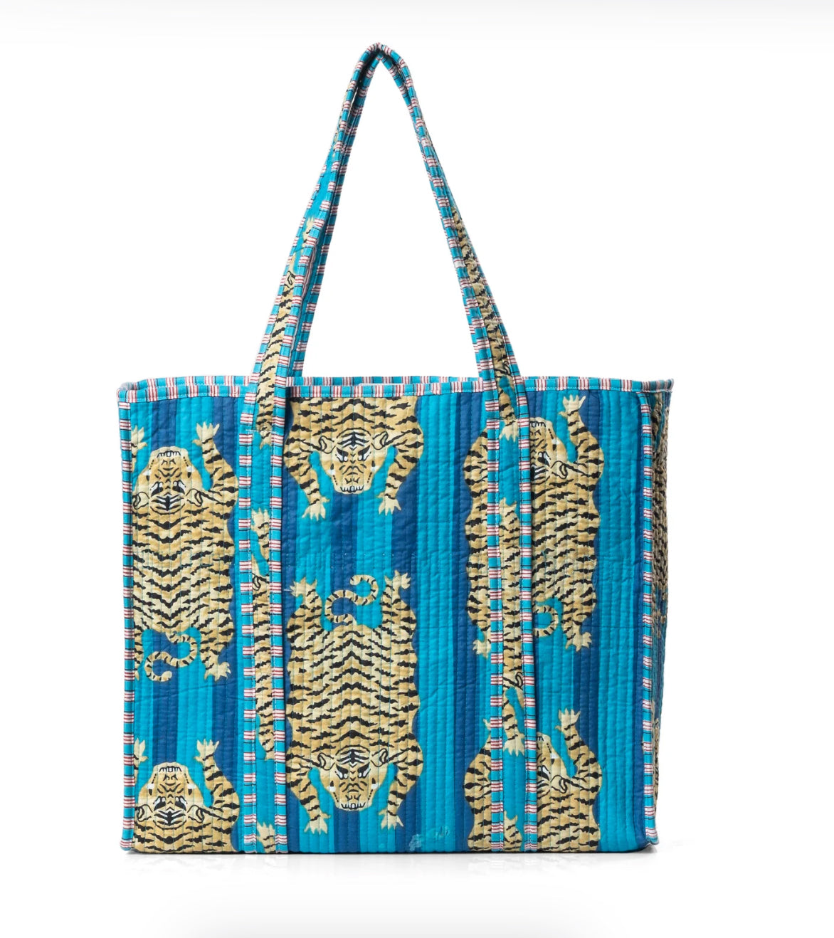 Tote Bag Tiger Turquoise