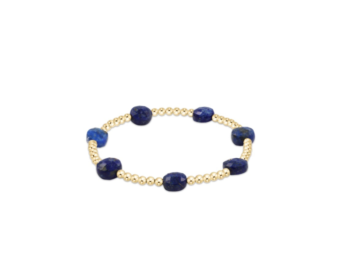 XL Enewton Extends Admire Gold 3mm Bead Bracelet- Lapis