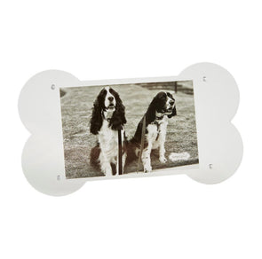 Acrylic Dog Bone Frame- Clear 4X6