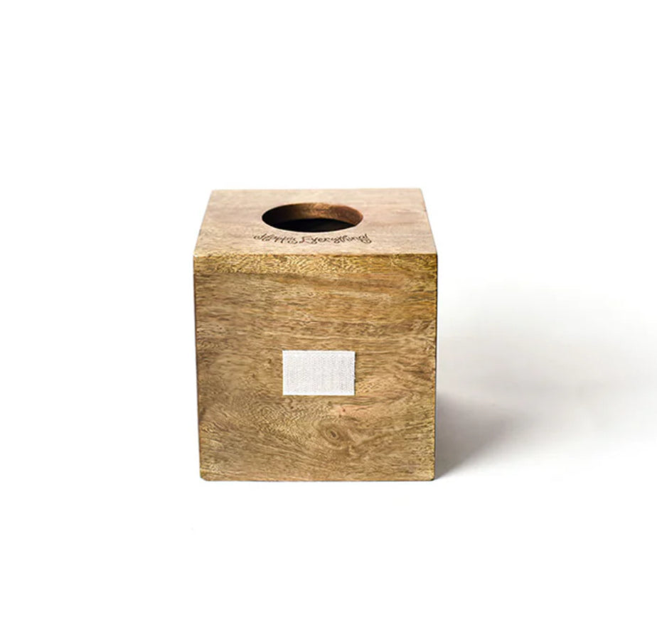 Happy Everything! Mini Wood Square Tissue Box