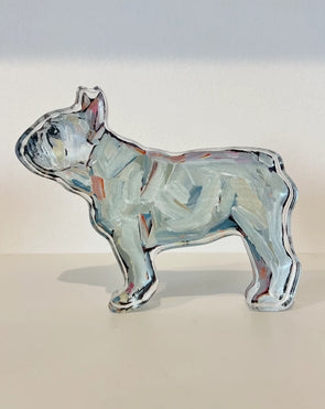 Acrylic Tabletop Dog - Frenchie White