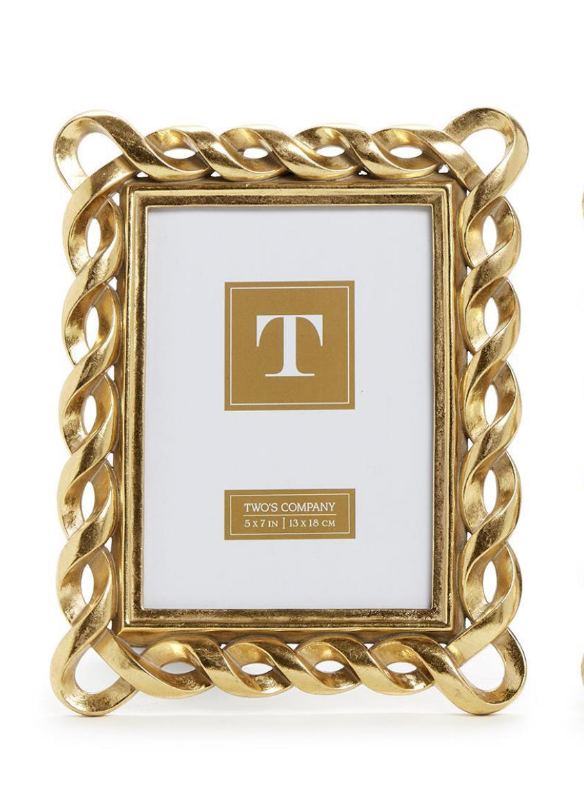 Gold Ribbon Picture Frame - Assorted Sizes