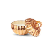 Mercury Glass Pumpkin Candle/ Apple Cinnamon - Small