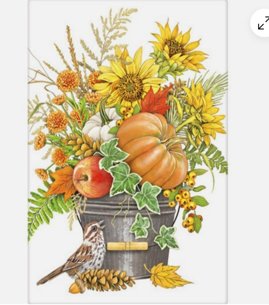 Autumn Harvest Towel- Sunflowers