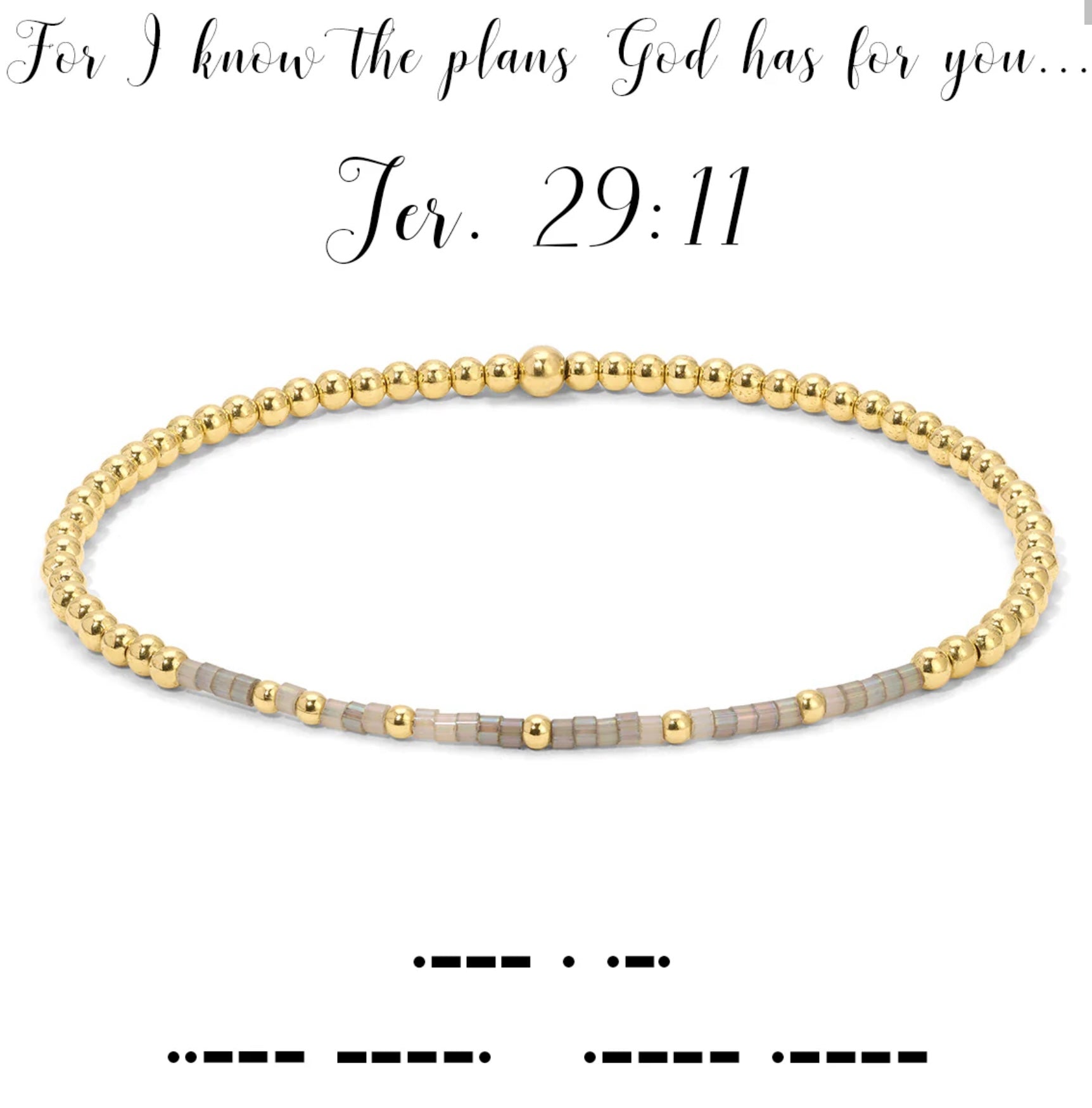 Dot & Dash Bracelet - Jer 29:11