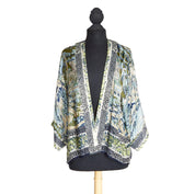 Lightweight Short Kimono - Tapestry Sea Print