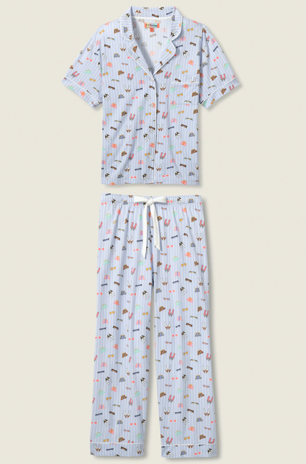PJ Salvage Whimsy Shoes Cropped PJ Set