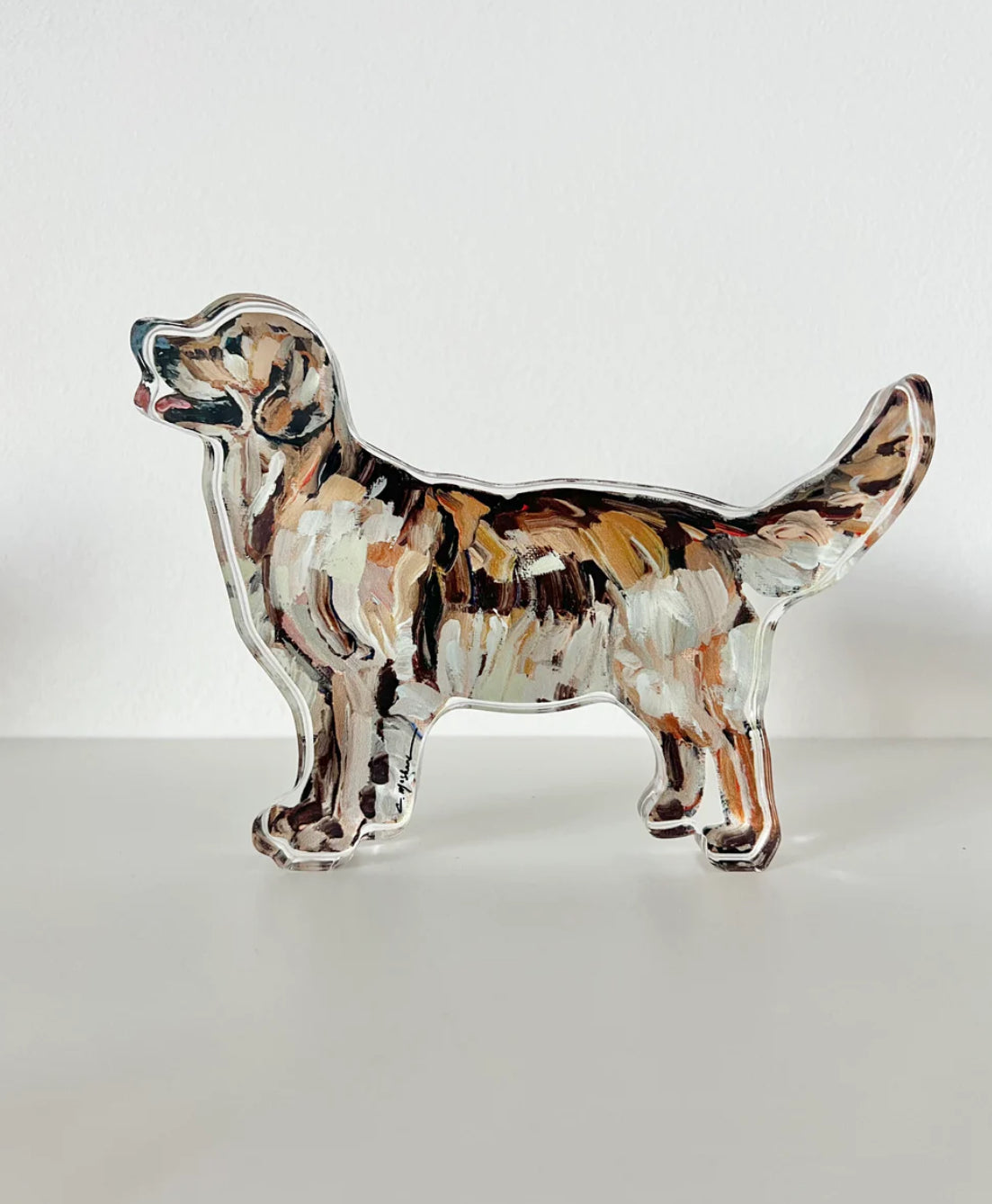 Acrylic Tabletop Dog - Golden Retriever Dark