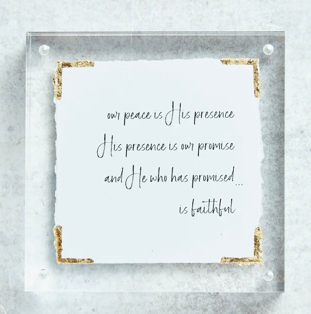 Acrylic Frame 5x5- Peace In His Presence
