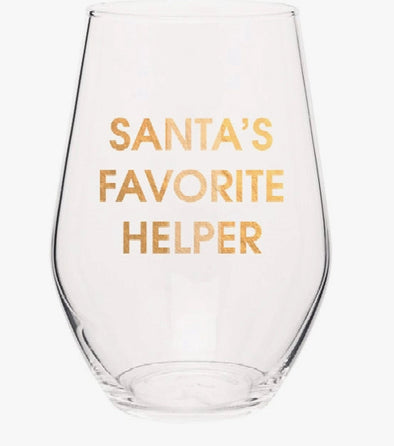 Wine Glass- Santa’s Favorite Helper