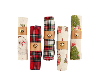 Jingle Bell Wrapped Towels- Assorted