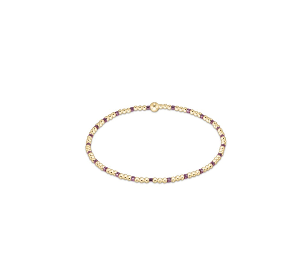 Hope Sincerity Pattern 2mm Bracelet- Pink Metallic