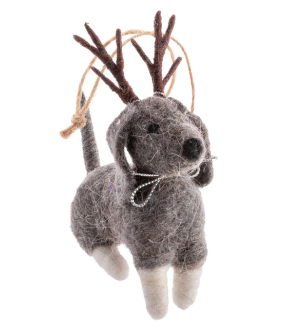 Felt Ornaments Reindeer Dogs