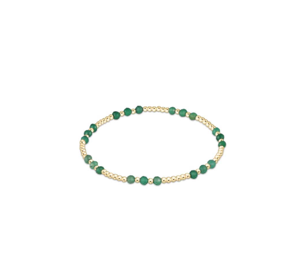 Gemstone Gold Sincerity Pattern 3mm- Green Oynx