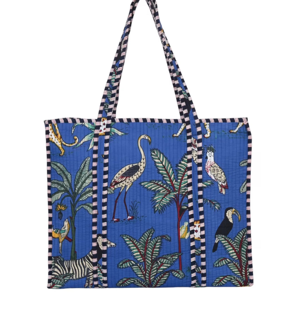 Tote Bag Jungle Blue
