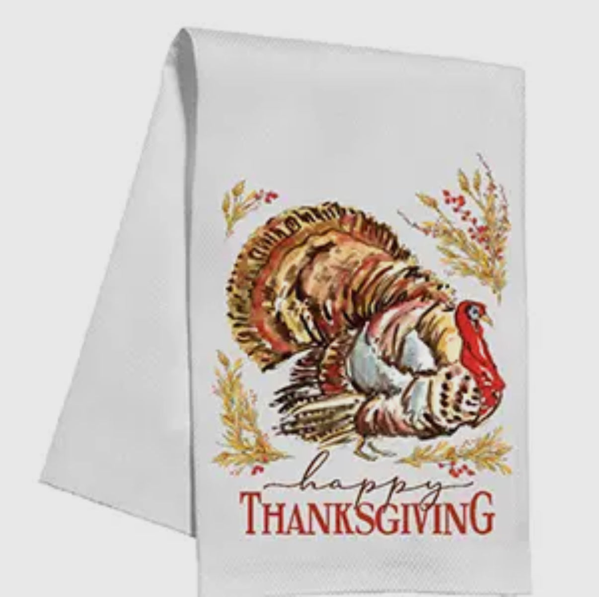 Kitchen Towel- Thankful Grateful Blessed Turkey