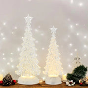 Clear Swirling Glitter LED Tree- Assorted Sizes