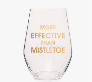 Wine Glass- More Effective Than Mistletoe
