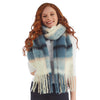Seriously Soft Brushed Plaid Scarf - Dark Blue