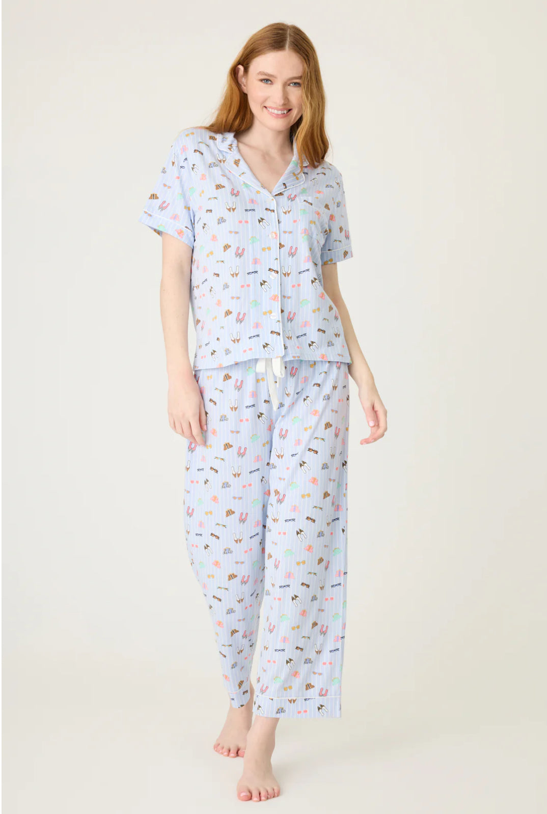 PJ Salvage Whimsy Shoes Cropped PJ Set