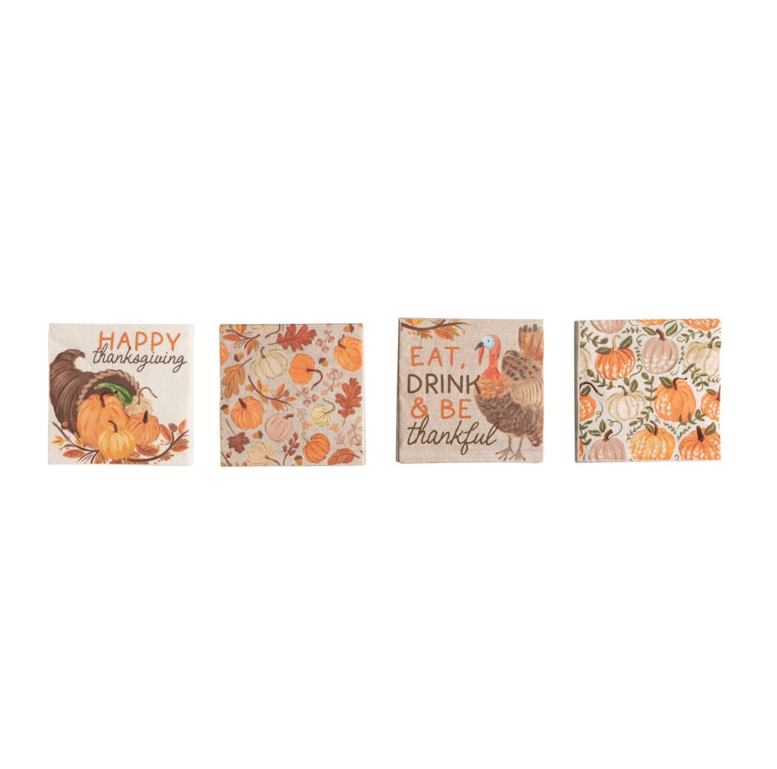 Thanksgiving Cocktail Napkins Set
