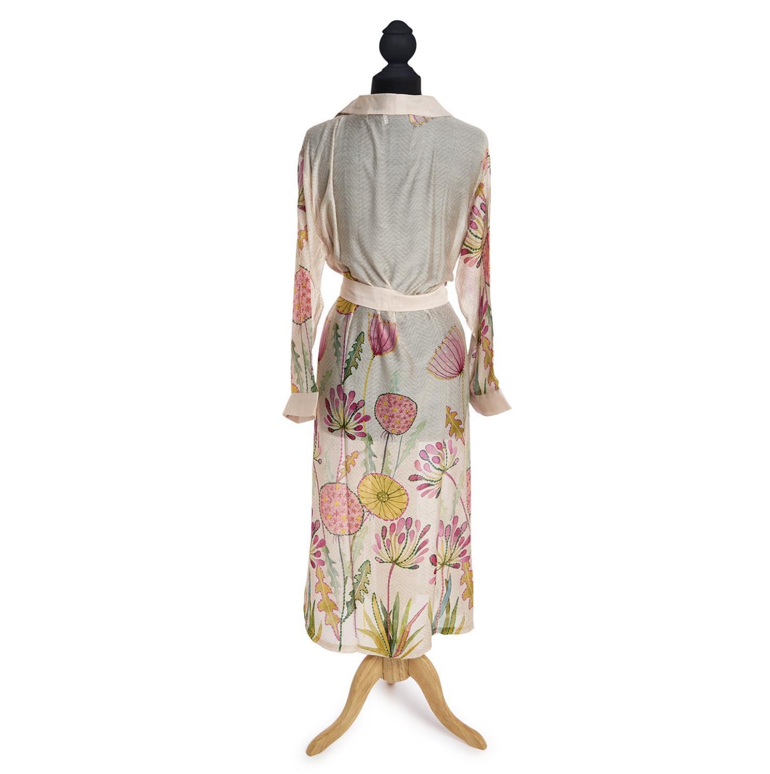 Lightweight Robe Gown- Pop Of Flowers Pink