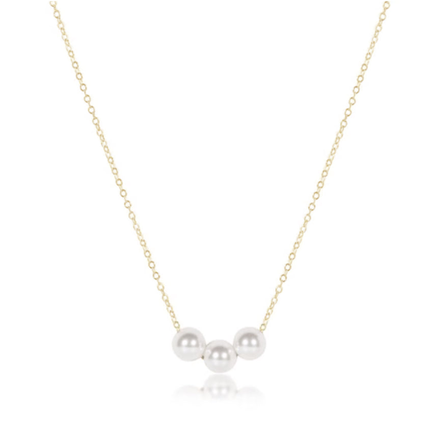 16" Joy Pattern Pearl Necklace