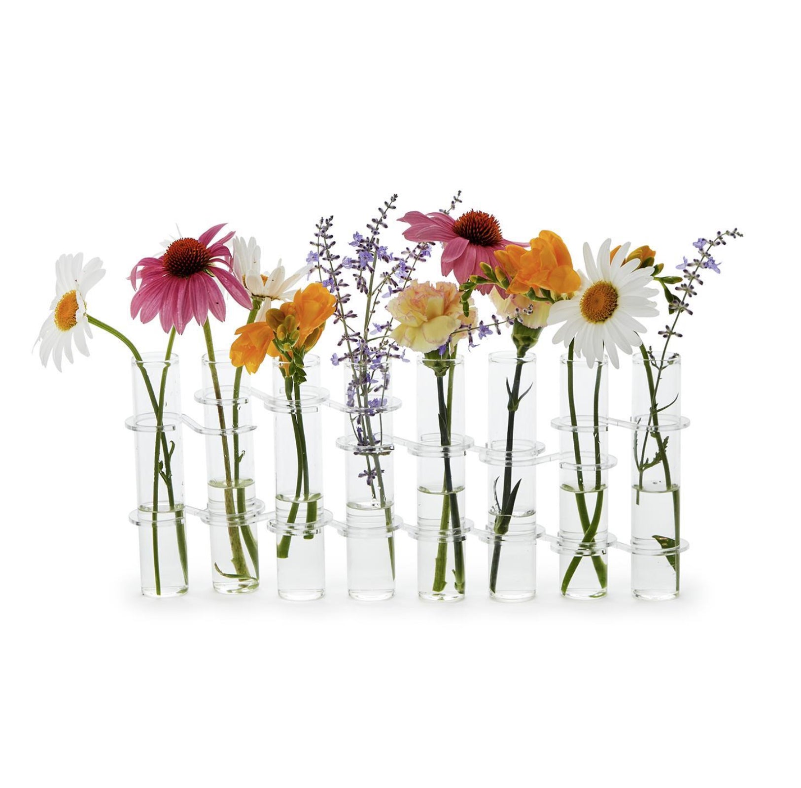 Hinged Tube Flower Arranger Vase - Set of 8