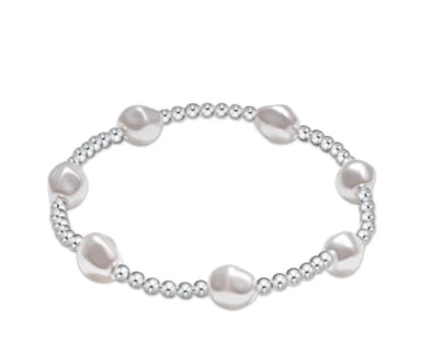 Admire Sterling 3mm Bead Bracelet- Pearl
