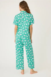 PJ Salvage Whimsy Cats Cropped PJ Set