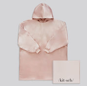 Glazey Satin Hoodie - Blush