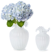 Glass Pearl White Vases