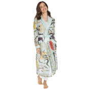 Lightweight Robe Gown- Joy Aqua Print