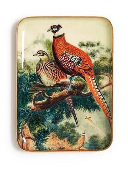 Trinket Tray- Pheasant Tray 5x7